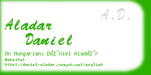 aladar daniel business card